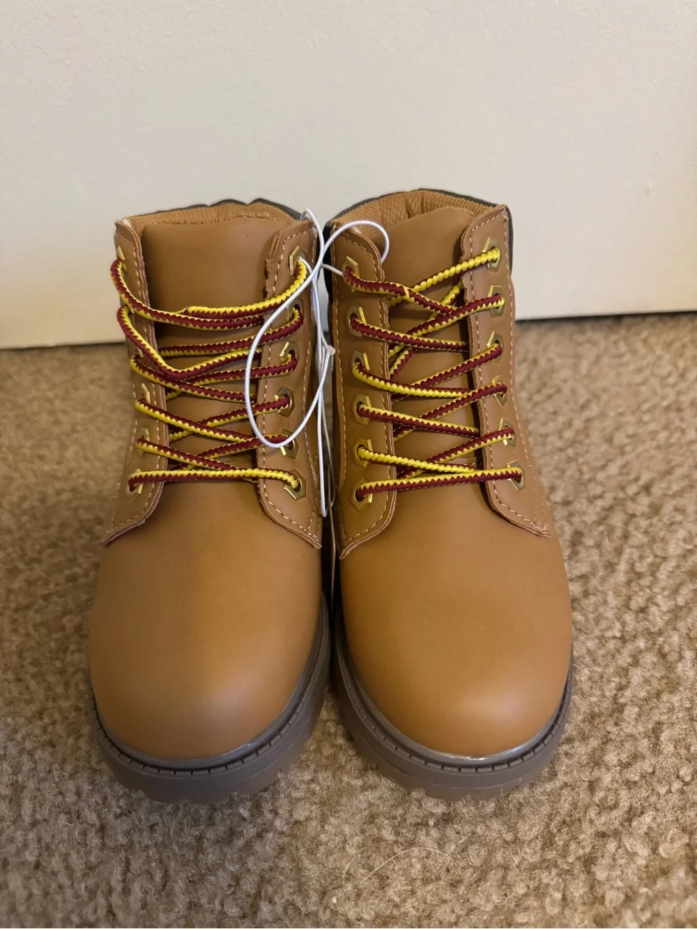 Eddie Bauer Kids Karpie Boots Wheat Brown Lace Up Lug Sole NWT Size 12M